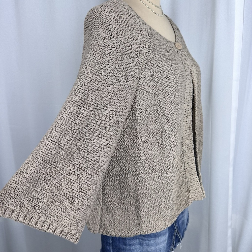 Sarah Spencer Women Cardigan Sz 2X Single Button 3/4 Wide Sleeve Knit Sweater